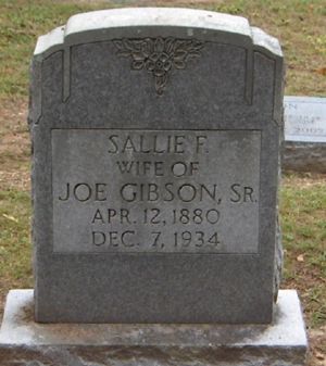 Sallie Gibson Tombstone