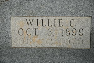 Willie Duckworth - Headstone Close-up