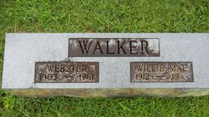 Webster and Willie Mae Walker tombstone