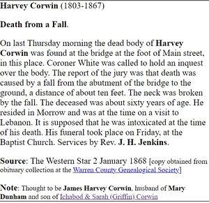 Obituary for James Harvey Corwin