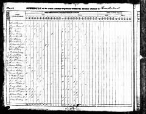1840 Census Randolph County, West Virginia