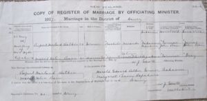 Rupert & Mabel's Marriage Certificate