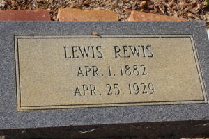 Lewis Rewis headstone