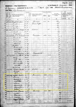 Loftin & Nancy Walton 1860 Census