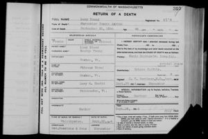 Death Registration - Lucy Young