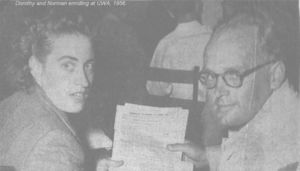 Dorothy and Norman Dufty enrolling at the University of Western Australia in 1956