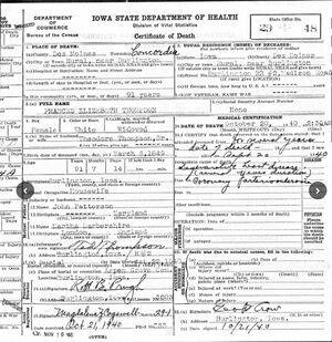 Iowa death certificate 