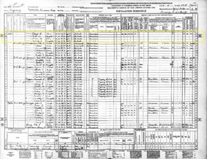 Halvor and Olive Lee Family 1940 Census Pg2