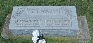 Jesse Washington & Cassandra Camille (Lewis) Stewart's Headstone.