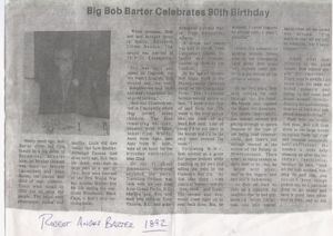 Big Bob Barter Celebrates 90th Birthday