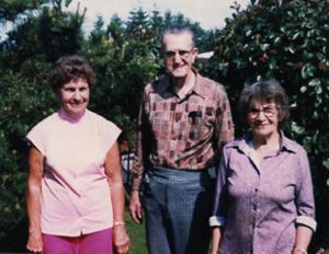 Dorothy Umiker Dahlman West, Sidney McNeil and Mary Umiker McNeill