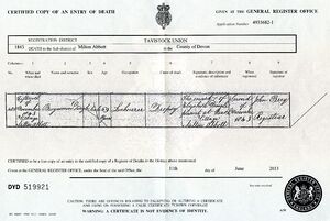Death Certificate Benjamin Dingle