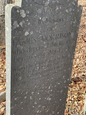 James Morrison Gravestone - Closeup