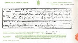 Marriage Certificate - Henry Shepherd & Sarah Thake