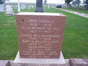 George & Mary Hammer Headstone