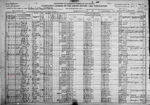 Sarah Jane & Stephen Sexton 1920 Census