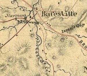 Whiteside Creek, a branch of Mechum's River, near Batesville, Albemarle County, Virginia