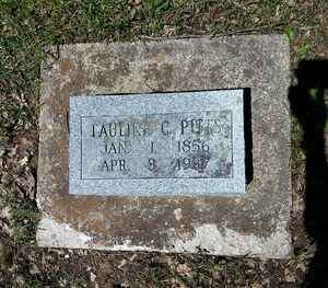 Headstone for Pauline C. Robertson Pitts