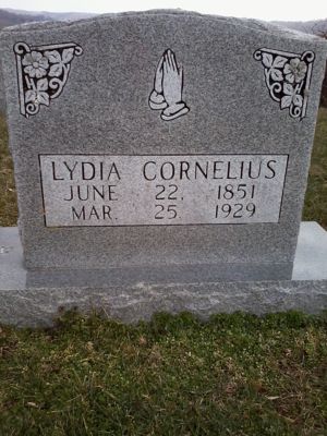 Lydia Truett Cornelius headstone