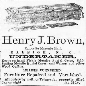 Henry J. Brown Undertaker Ad