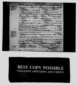 Harry Jones - Death Certificate