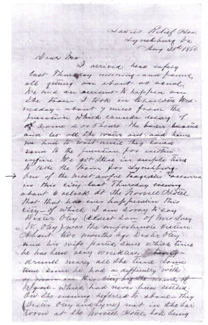 A. B. Coleman to Anzilla Coleman, 23  Aug 1863, p. 1