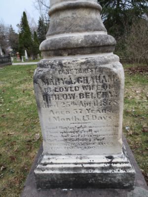 Mary Ann Belfry grave marker