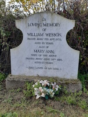 Memorial for William Wesson