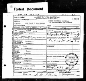 Pamela Jewel Death Certificate