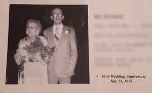 Arthur and Agnes, 50th wedding anniversary, 1979