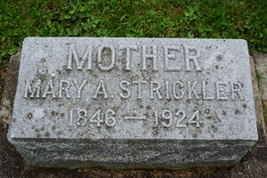 Mary Strickler Headstone