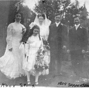Hastings/Alsbury Wedding photo. Sapperton, BC Canada 1909