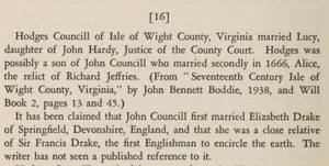 John Council married Elizabeth Drake