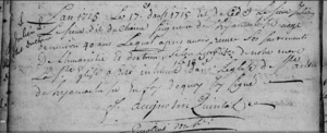 Burial Record 1715