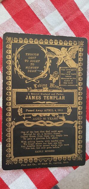 Memorial J Templar