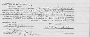 Albion W. Haines and Mary Winnifred Shelley marriage license