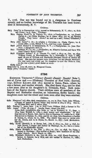 Thurston Genealogies 1635-1892