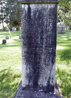 Seth & Betsey Cooley headstone