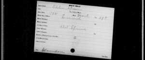 Abel Spencer - Record of Birth