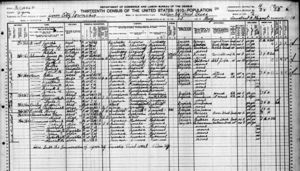 Edmunds Family 1910 Census