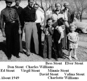 Ed Stout at Rolla, Kansas, home with family
