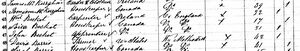 Snippet from 1851 Census of Canada