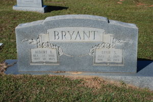 Albert Levi & Effie C. Bryant - Headstone