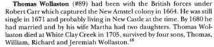 Thomas Wollaston 1671 Delaware Census