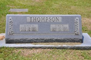 James W. & Zona Thompson- Headstone