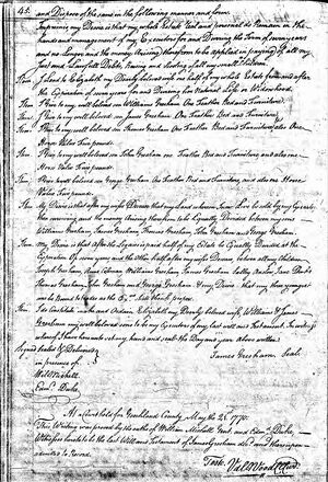 Will Page 2 of James Gresham d. 1770