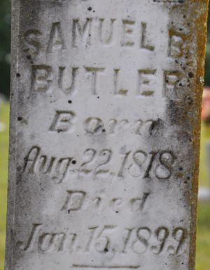 Samuel B. Butler - Headstone Close Up