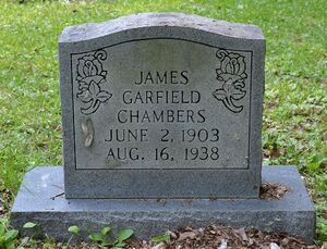 Headstone for James Garfield Chambers