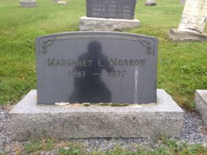 gravestone of Margaret Lemina Harkins-Seely-Morrow