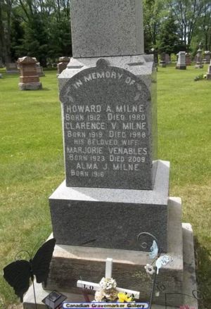 Howard Milne Tombstone